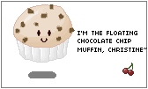 Yummy and floating!  Thank you so much for the adorable muffin, Fiona!!